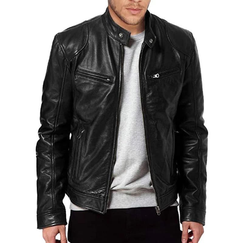 2026 Motorcycle Leather Jackets Man Casual Fashion Motorcycle Coat Slim Fit Lapel PU Jackets Autumn Anti-wind Leather Coat Male